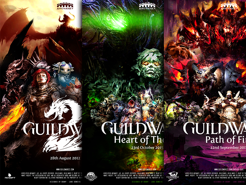 Guild Wars 2 Movie Poster Trilogy