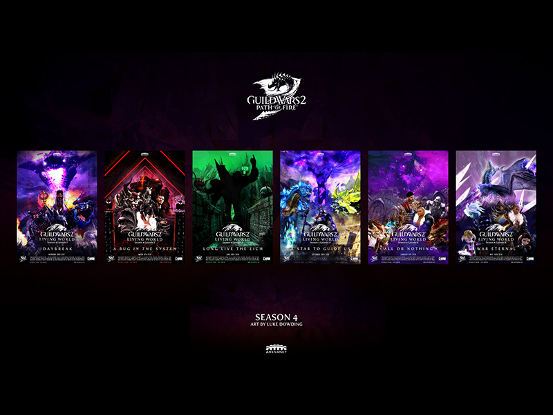 Guild Wars 2 all of my Season 4 Movie Posters